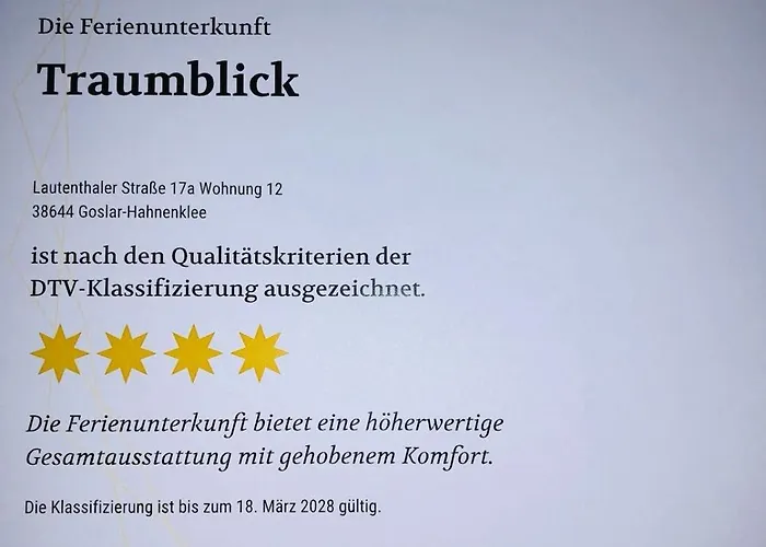 Appartement Luxus Traumblick Hahnenklee 4sterne Dtv Goslar